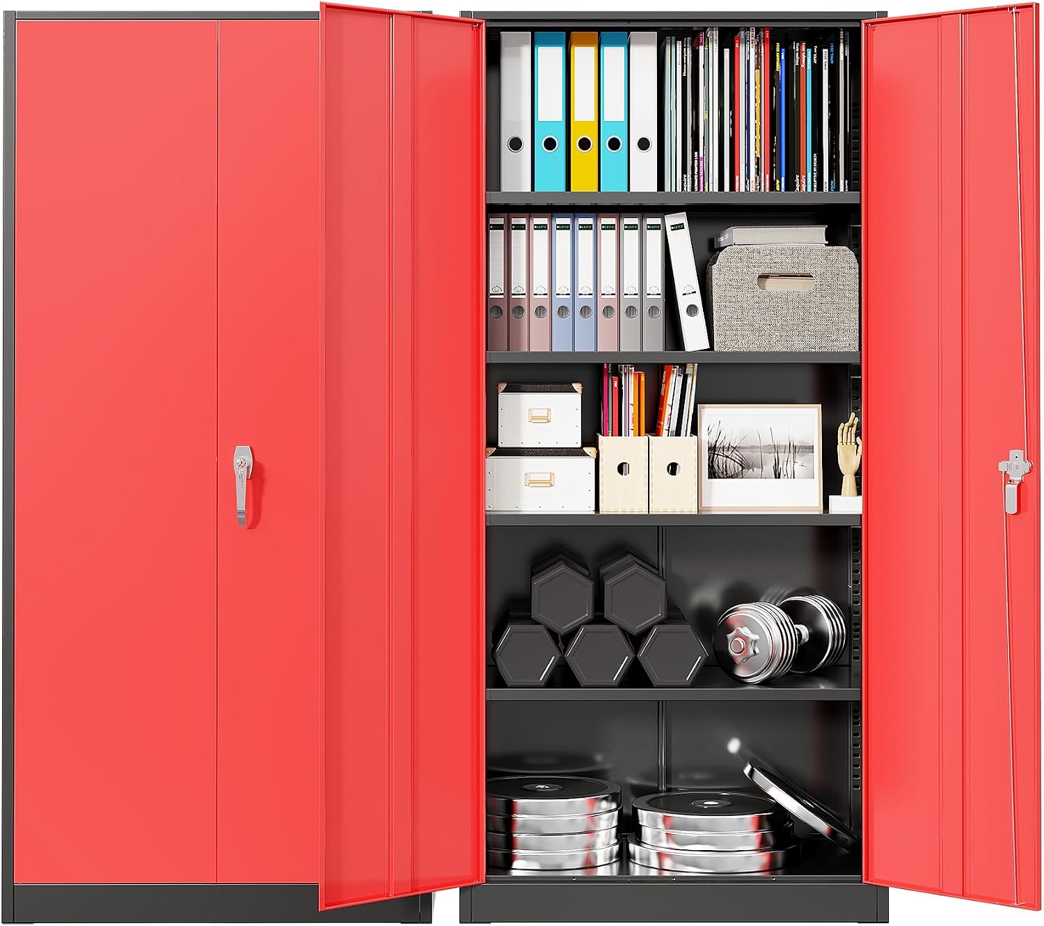 Workshop Tools Cabinet - Heavy Duty Metal Garage Storage Cabinet,