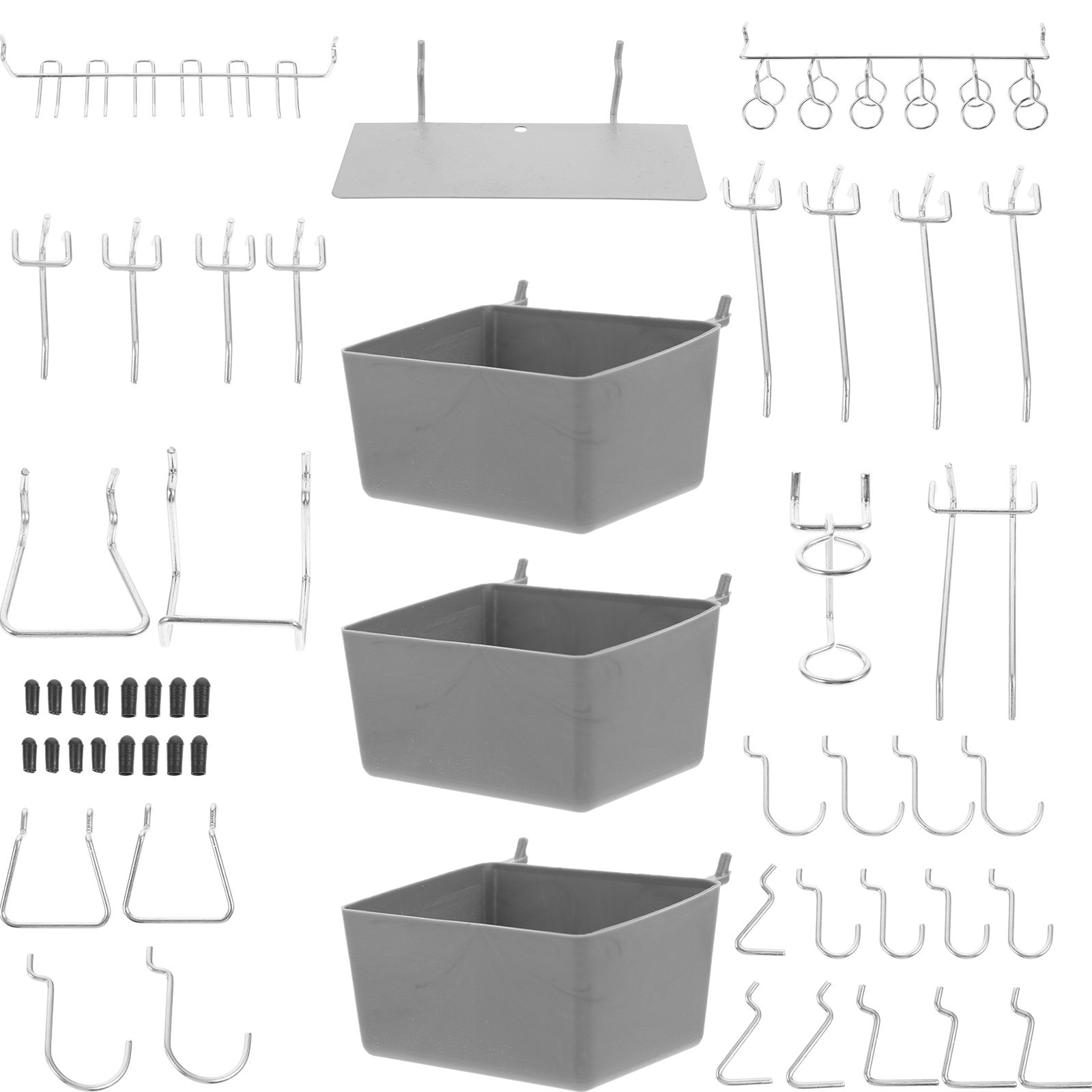 Workshop Tools Organizer - 140Pcs Pegboard Hooks Organizer Kit Durable