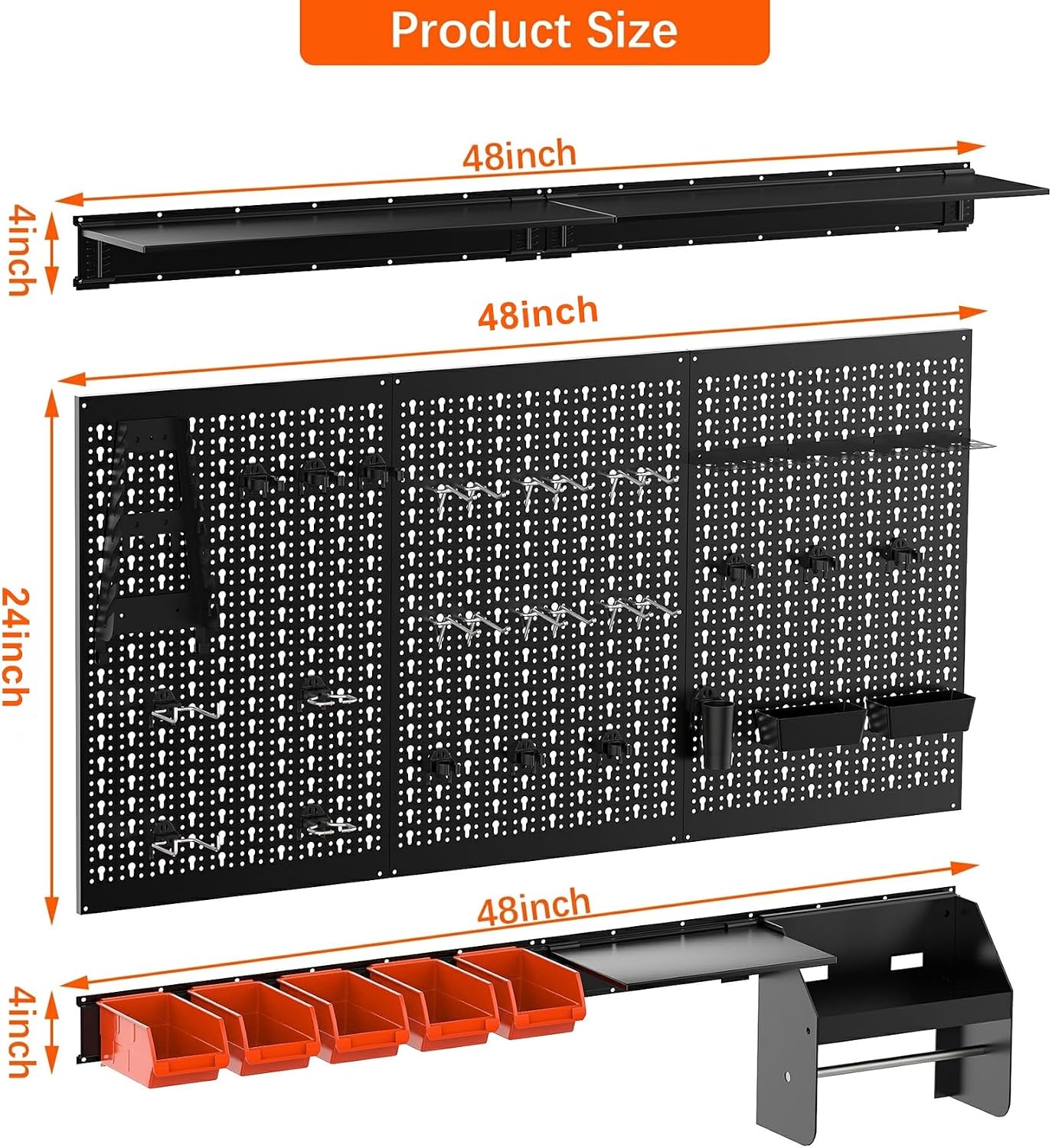 Metal Pegboard Wall Organizer  - Workshop Tools.Hanging Board review and price