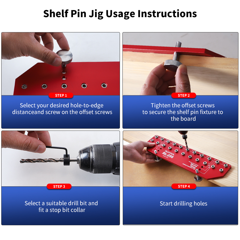 Shelf Pin Jig Set Aluminium Al - Dowel Jig Kit review and price