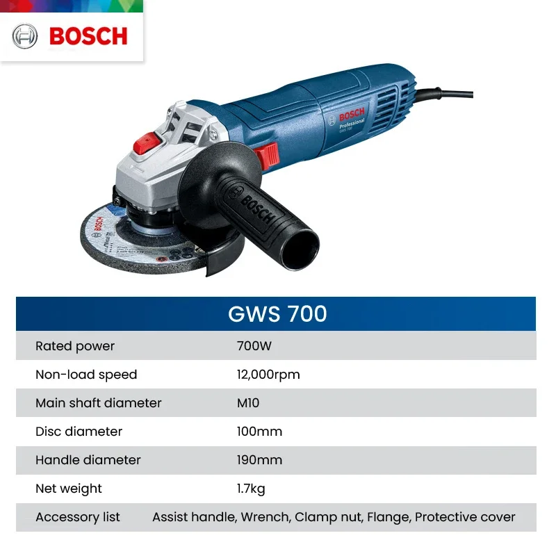 Bosch GWS 700 Angle Grinder Wi - Hand Tools Mechanical Workshop review and price