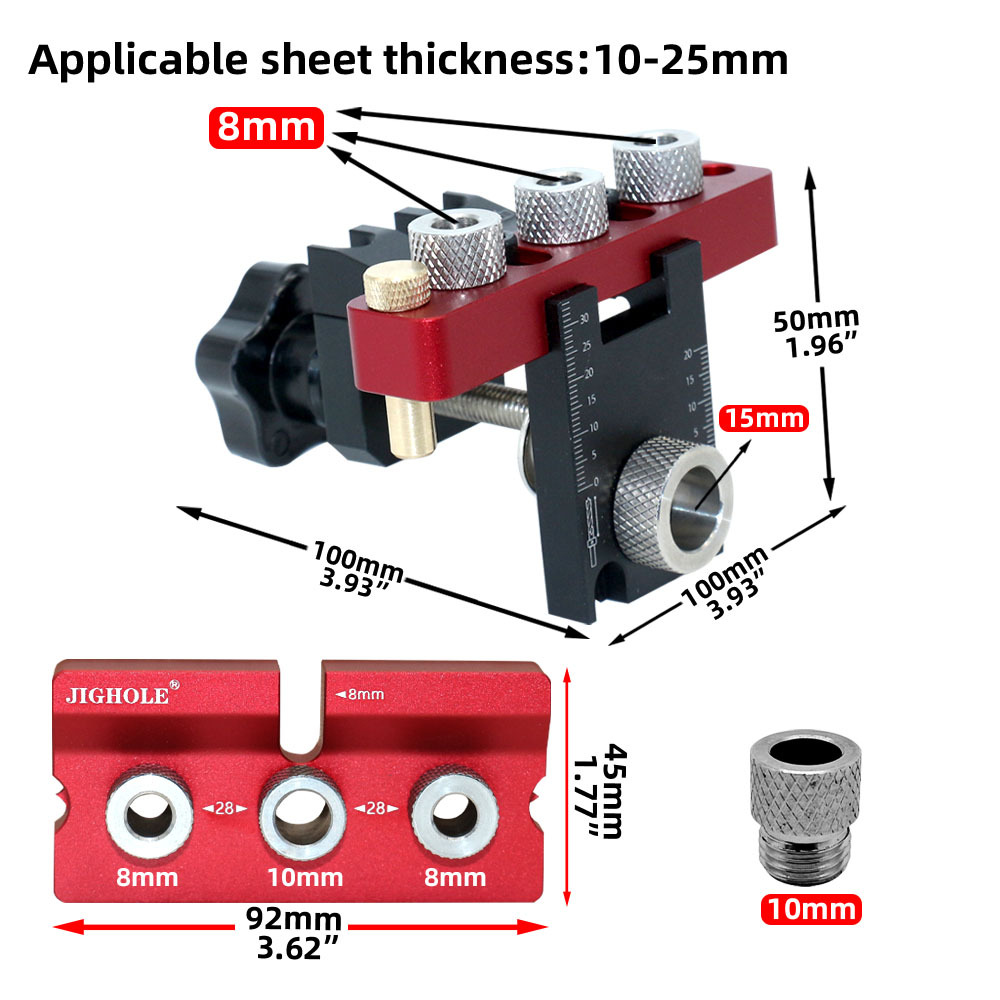 3 In 1 Universal Dowel & Pocke - Dowel Jig Kit review and price
