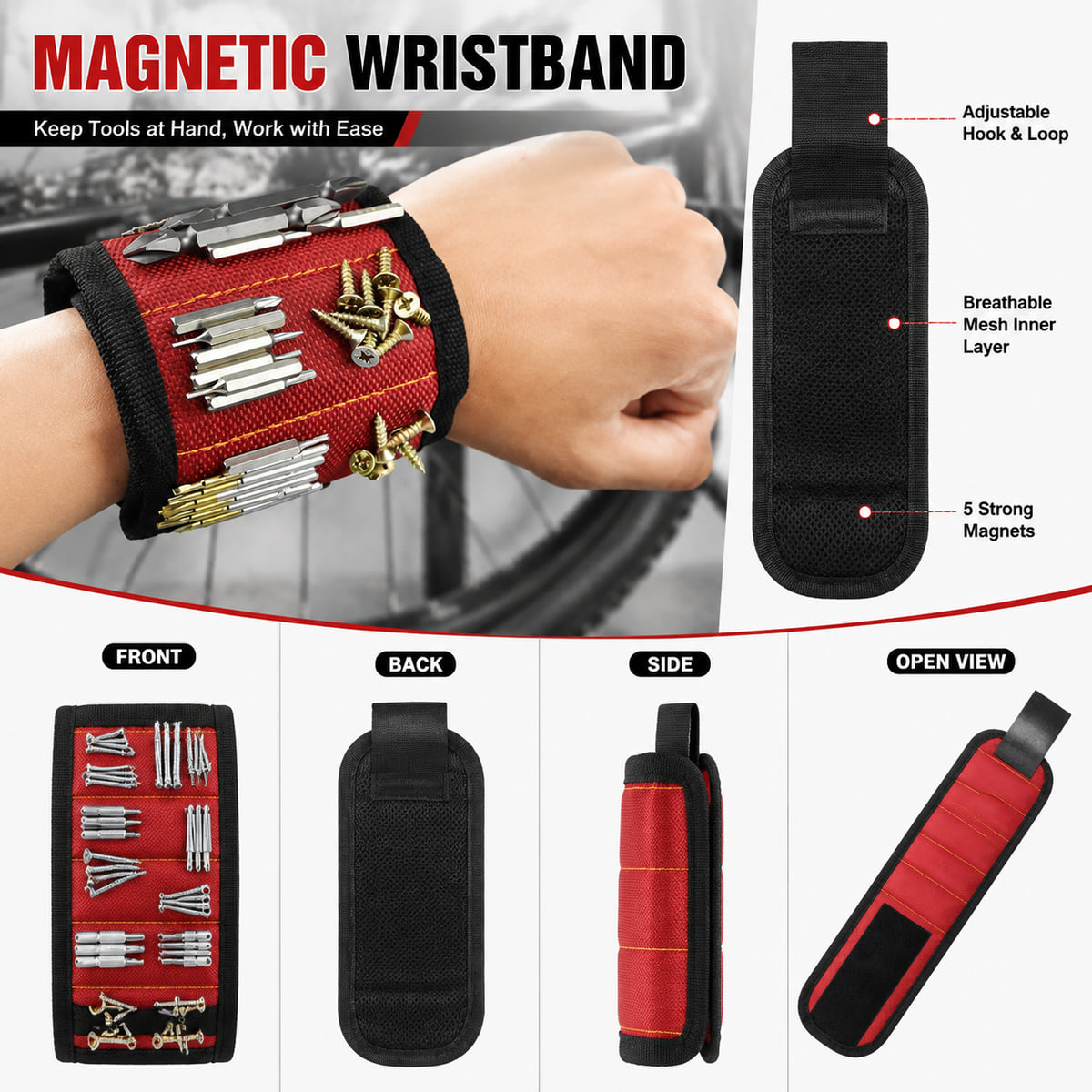 PINMOAP Magnetic Tool Wristban - Mini Workshop Tools review and price