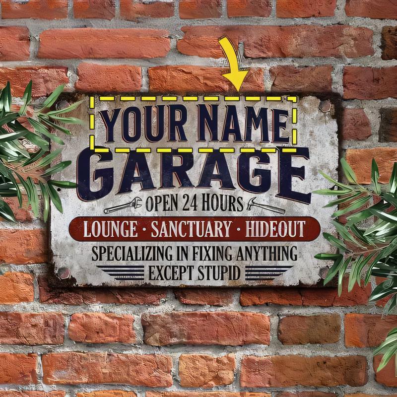 Customizable Your Name Garage  - Workshop Tools With Name review and price