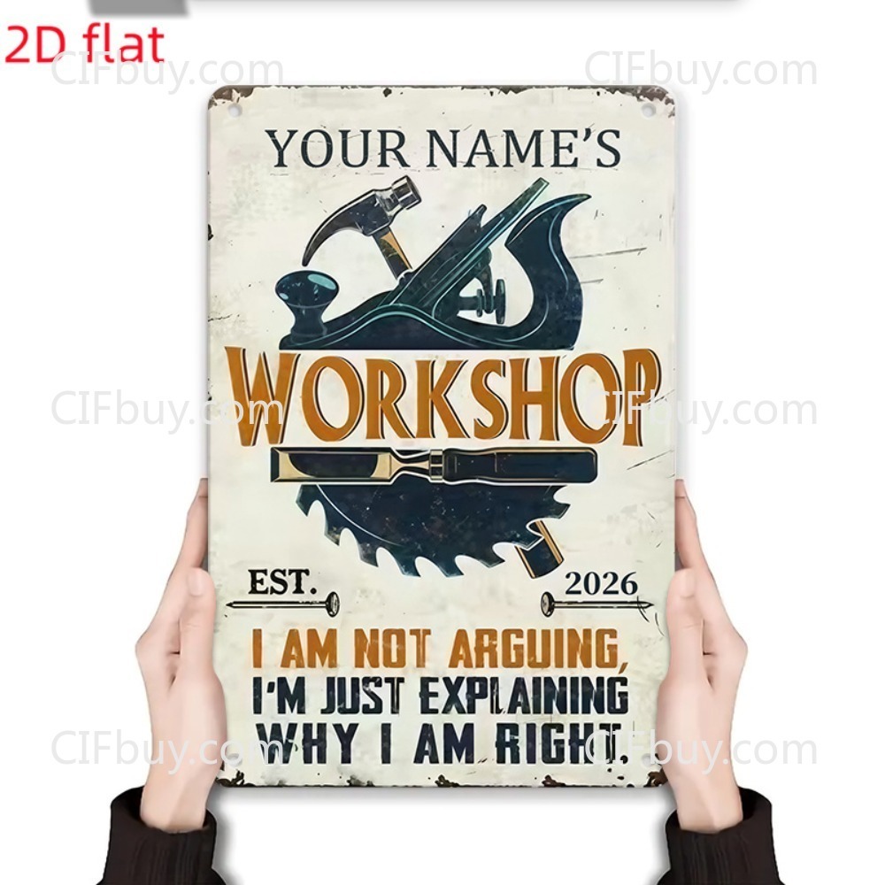 Custom Name Workshop Metal Sig - Workshop Tools With Name review and price