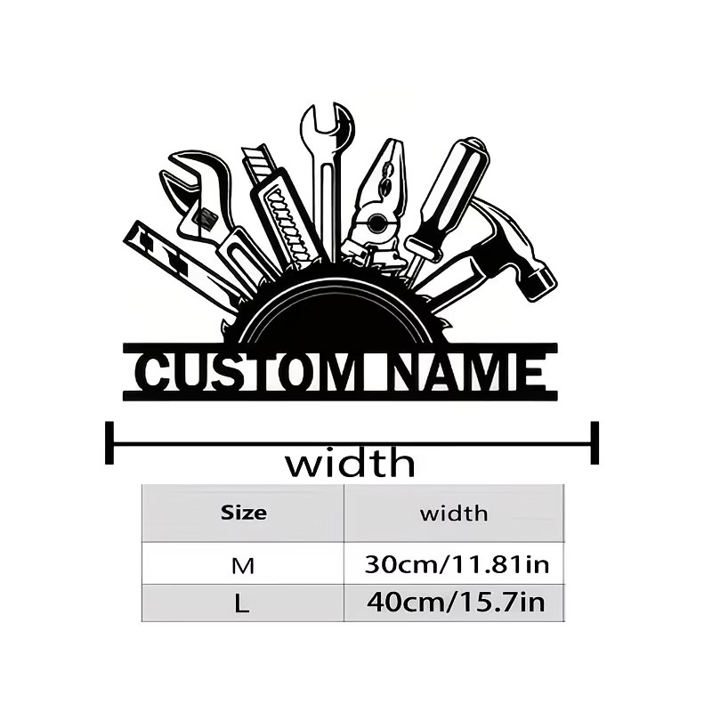 Custom Metal Tool Wall Art - P - Workshop Tools With Name review and price