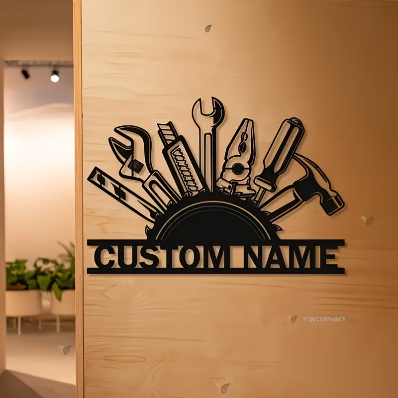 Custom Metal Tool Wall Art - P - Workshop Tools With Name review and price